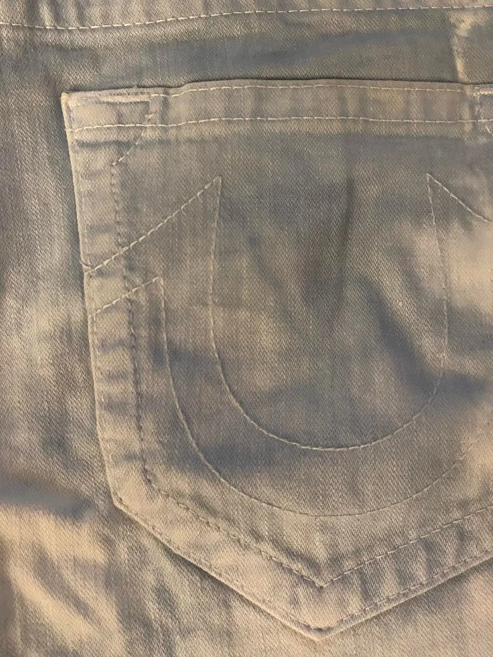 True Religion Jeans Blue White Fade Size 33
